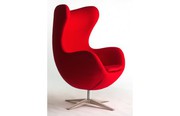 Red wool fabric Egg chair replica