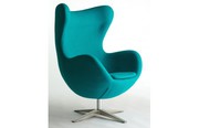 Turquoise wool fabric Egg chair replica